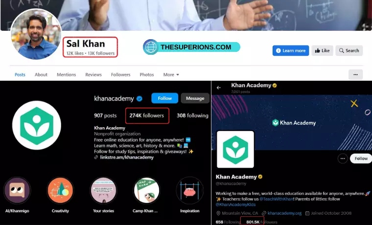 Sal Khan Social Media Presence